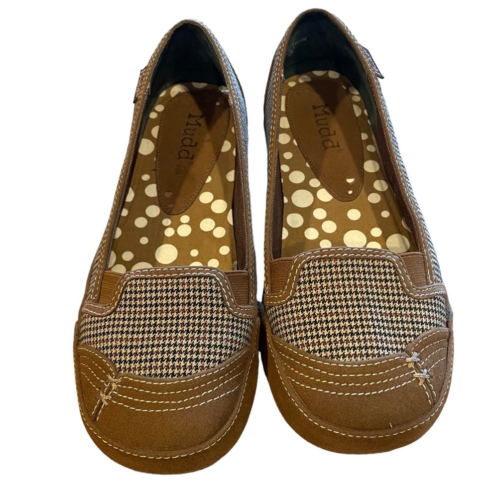 Mudd “Jaman” Houndstooth and Faux suede Slip On Sneakers Size 8 - Picture 3 of 11